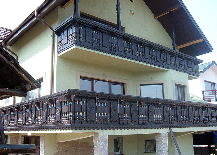 balcoane din lemn, balustrade
